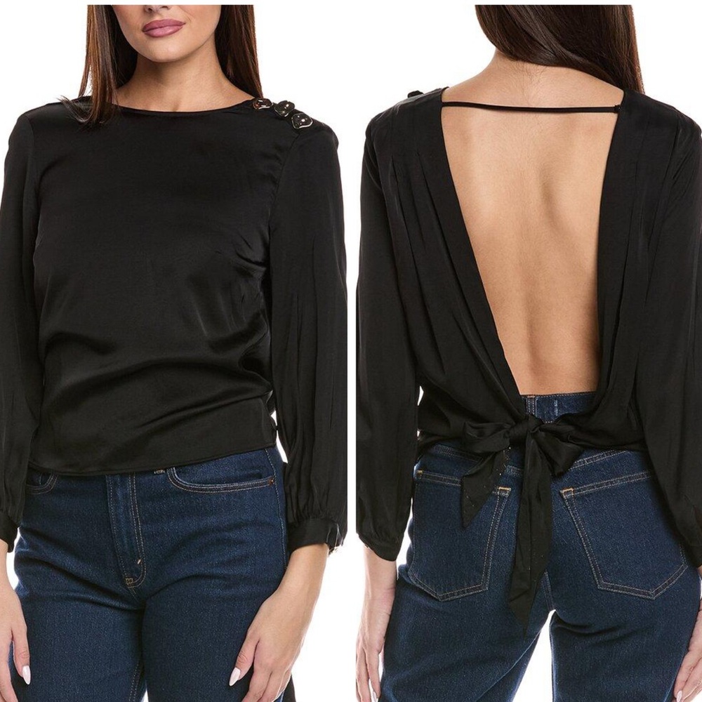 NWT BA&SH Jenny Open Back Blouse